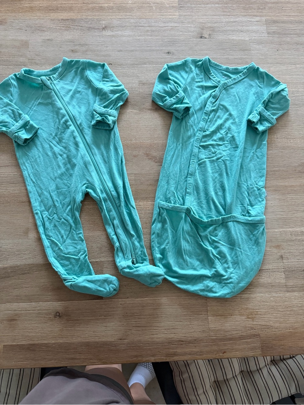 Kyte BabtTurquoise Baby Sleepwear Set - 2 Piece Footie & Gown 0-3 month